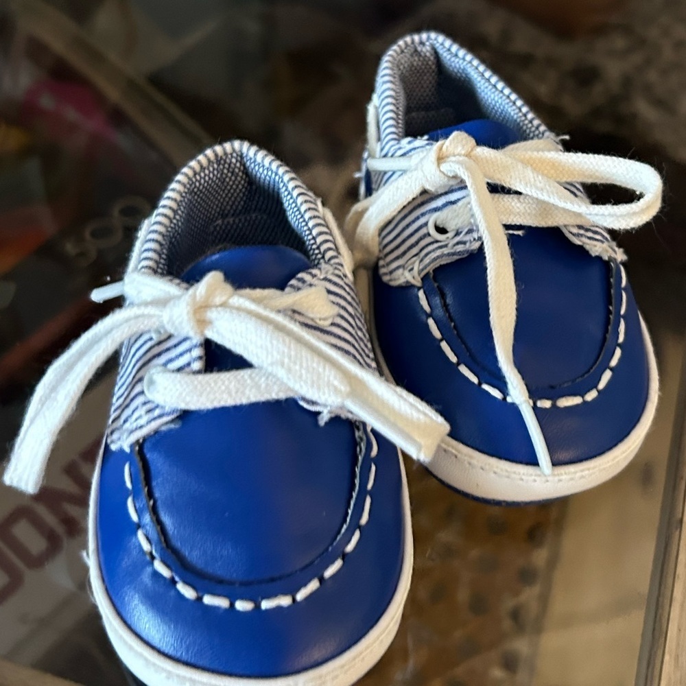 50%offw❤️ MayOral Baby boy boat shoes, lace-up blue material 2 k51